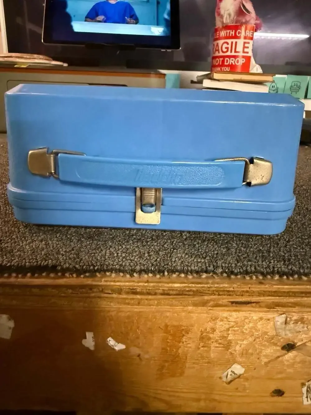 Aladdin Care Bears Blue Plastic Lunch Box